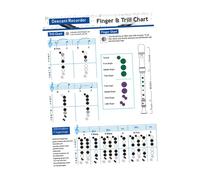 LOEFLIFA Bass Recorder Chords Finger Chart Clarinet Practice Poster with Clear Printing Flute Fingering Guide for Beginners Wear-resistant Instrument Learning Tool