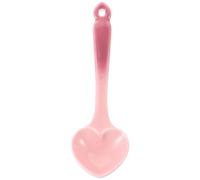 LOEFLIFA Ceramic Ice Cream Scoop Heart-Shaped Porcelain Small Spoon with Chic Design for Home Dining and Parties
