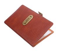 LOEFLIFA Combination Lock Ticket Holder Checkbook Cover Pu Leather Card Slots for Bank Deposit Office Use Inner Pages and Card Slots Lockable Organizer for Business Checks Personal Finance