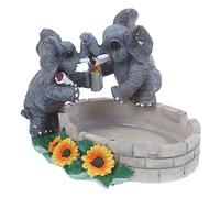 LOEFLIFA Creative Resin Elephant Ashtray Decorative Table Ornament Multi Functional Ash Holder for Home Office Bar Stable Lightweight Design Easy to Clean Practical Gift