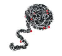 LOEFLIFA Festive Christmas Garland with Balls Reusable Hanging Decoration for Classroom Home Office Mall Vibrant Holiday Decor to Create Cozy Warm Ambiance and Celebrate Seasonal Cheer