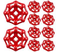 LOEFLIFA Gate Hand Wheel Handle 10PCS Red Cast Iron 2.28 Inch with Flat Bottom for Ball Valve Water Fitting Reliable Sealing Home Use
