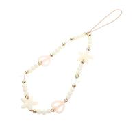 LOEFLIFA Heart Star Beads Mobile Phone Strap Wrist Lanyard Stylish Hollow Five-star Love Pendant Anti-lost Wrist Rope for Smartphones Gift for Women