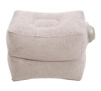 LOEFLIFA Inflatable Foot Rest Pillow for Travel and Airplane, Adjustable Height Two-Layer Gray Air Cushion Footstool, Portable Foot Support for and Adults