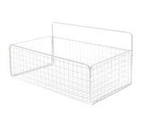 LOEFLIFA Large Capacity White Iron Kitchen Cabinet Door Basket over The Door Organizer Rack Easy to Install and Assemble for Kitchen Storage and Organisation