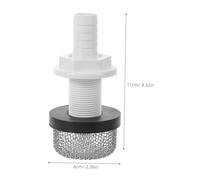 LOEFLIFA Live Well Pump Oxygen Intake Filter Replacement Strainer Screen with Water Inlet Mesh for Boat Marine Fish Tank Aerator Pump Accessory