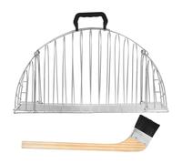 LOEFLIFA Metal Cat Washing Cage with Scratch-resistant Mesh and Portable Design Anti-bite Cat Bathing Cage with Secure Buckle and Included Grooming Brush for Home Use