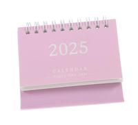 LOEFLIFA Mini Desk Calendar Pink Monthly Planner Thick Household Office Supply Note Standing Calendar for Students Teachers Daily Use Scheduling