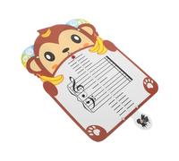 LOEFLIFA Music Education Monkey Shape Note Cards for Piano Music Staff Whiteboard Animal Cards for Rhythm Exercise in Classroom Homeschool