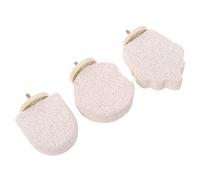 LOEFLIFA Parrot Cage Foot Claws Trimmer Platform 3pcs Natural Volcanic Stone Bird Beak Grinder Perch for Budgies Parakeets Grip Maintenance