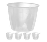 LOEFLIFA Plastic Measuring Cups Set 5Pcs 160Ml with Easy to Clean PP Material for Portioning Rice Flour and Dairy Suitable for Kitchen Use