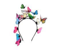 LOEFLIFA Plastic Simulation Butterfly Hairband 3d Twisted Head Wrap for Women Special Occasions and Parties