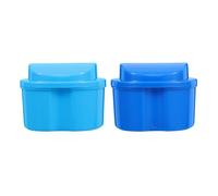 LOEFLIFA Portable Denture Storage Box with Filter Layer for Multiple False Teeth Lightweight Retainer Cleaning Case with Ventilation Travel Organizer for Orthodontic Appliances
