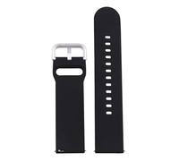 LOEFLIFA Premium Silicone Smartwatch Strap Replacement Band for Solar Fitness Watch Black Comfortable Wristband