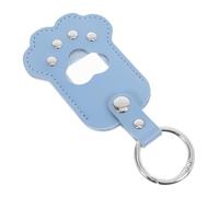 LOEFLIFA PU Leather Pet Hair Memorial Keychain Paw Shape Keepsake Charm for Dog and Cat Hair Storage Wear-resistant Pendant with Photo Holder Heartfelt Tribute Accessory for