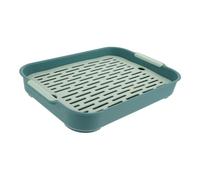 LOEFLIFA Rectangular Bunny Litter Box with Detachable for Hamsters and Guinea Pigs Design with Anti-slip Bottom Mesh Easy to Clean Small Animal Toilet Tray Safe and Pet Potty in Light Green