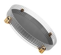 LOEFLIFA Rotatable Perfume Tray Plastic Makeup Organizer with Large Capacity and Non-slip Bottom, round Desktop Tidy Storage for Skin Care Products and Spice Jars on Kitchen Countertop Or