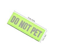 LOEFLIFA Service Dog Harness Patches Do Not Pet Reflective Warning Stickers Removable for Public Areas Green 2Pcs