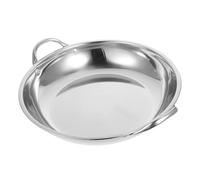 LOEFLIFA Stainless Steel Cooking Pan Non-slip Handle Small Hot Pot for Home Kitchen Restaurant Anti-scalding Korean Pan for Seafood Dry Pot