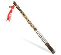 LOEFLIFA Traditional Vertical Bamboo Bawu Flute Key Lightweight Portable Folk Wind Instrument for Musicians and Beginners Soft Tone Gourd Flute for Performance and Learning