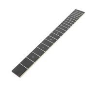 LOEFLIFA Ukulele and Acoustic Guitar Fingerboard Replacement Tech Wood Fretboard with White Binding and Inlay Dots Portable Guitar Accessory for DIY Repairs and Upgrades