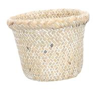 LOEFLIFA Vintage Woven Trash Basket Lightweight Rattan Paper Wastebin for Home Office Bedroom Storage Organizing Basket with Natural Weave Design Easy to Move and Reusable