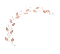 LOEFLIFA Wedding Rose-tone Leaf Design Bride a Hair Clips Featuring Delicate Bridal Rhinestone Headband Made of Alloy for Comfortable Wearing Experience and Use, for Prom and Special