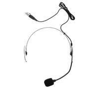 LOEFLIFA Wired Headworn Microphone with Noise Cancelling, Black Headset Mic for Voice Amplifier, Ear Hanging Singing Microphone Suitable for Stage and Teaching Use