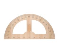 LOEFLIFA Wooden Teaching Ruler with Handle Large Triangle Protractor Measuring Tool for Classroom Geometry Lessons Teacher Measuring Equipment for Interactive Instruction