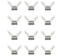 Loekrdos12Pcs Spring for Jewelry Making DIY Bracelets Necklaces Metal Creative Bead Stopper Clamp Clip Bead Wire Ends to Prevent Beads from Falling (White)