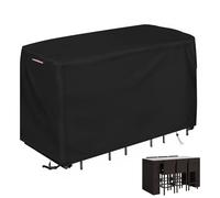 Loenel Patio Bar Height Set Cover, Waterproof Outdoor Swivel Bar Set Cover for Patio Bistro Set of 3 Pieces/Outdoor High Top Table and Chairs - 72"L x 30"W x 42"H