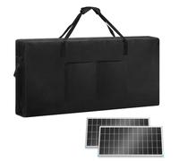 Loenel Solar Panel Storage Bag, Solar Panel Carrying Case for 100W 200W 400W RV Solar Panels, Waterproof Portable Protective Case - Black - 50" L X 5.1" W X 29" H