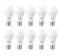 LOEODO B22 Bayonet LED Bulbs 100W Equivalent, 13W Light Bulb, 1200 Lumens, 2700K Warm White, A60 Energy Saving Lightbulbsb, Non-Dimmable, Pack of 10