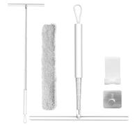LOERSJOY 120cm Basics Extendable Window Squeegee, Silicone Shower Squeegee with Hook & Lanyard, Perfect for Cleaning Windows, Mirrors, Tile (White)