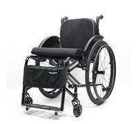 LOERSS Lightweight Manual Sport Wheelchair,Portable Folding Transport Wheel Chair, with Quick Release Wheels, Removable Footrests, Weighs Only 29 lbs(45cm/17.7in)