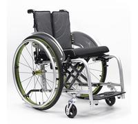 LOERSS Sports Wheelchair for Adults,Lightweight Foldable,All Terrain Aluminium Wheelchair Easy to Assemble Stable,Portable All-Terrain Transfer Wheelchairs,for Youth,Adults(Green,40cm/15.7in)