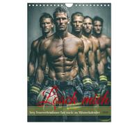 Lösch mich - Sexy firefighters almost naked in the men's calendar UK-Version (Wall Calendar 2026 DIN A4 Portrait), CALVENDO 12 Month Wall Calendar