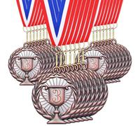 Loetere 100 Pcs 3rd Place Metal Award Medals Gold Winner with Neck Ribbon Participation Perfect for Any Competition Coaches Athletes and Academics Sports Tournaments Prizes Competitions 2 Inch