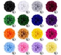 Loetere 16 Pcs Lapel Flowers for Men Suits Flower Lapel Pins for Men Brooch Pins Handmade Satin Boutonniere, Noble, satin, alloy, no gemstone