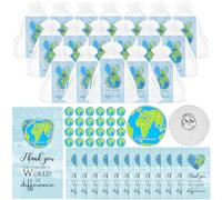 Loetere Earth Appreciation Award Pins Gift Coworker Inspirational Pins Earth Brooches Thank You Cards for Employee Team, Green, about 1.2 inches in diameter