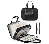 LOEUO 3 Ring Binder with Zipper Fits 500 Sheets, 2 Inch Zipper Binder 3 Ring with Shoulder Strap, Binders Organizer Bag with 16" Laptop Compartment for School and Office