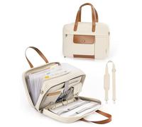 LOEUO 3 Ring Binder with Zipper Fits 500 Sheets, 2 Inch Zipper Binder 3 Ring with Shoulder Strap, Binders Organizer Bag with 16" Laptop Compartment for School and Office