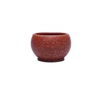 loeusjfnr Ceramic Tea Cup Red Clay Speckled Tea Tasting Cup, Handcrafted Rounded Bulbous Small Bowl Cups for Tea