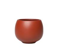 loeusjfnr Ceramic Tea Cup Red Clay Tea Tasting Cup, Handcrafted Rounded Bulbous Small Drinking Bowl Cups for Tea