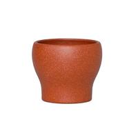 loeusjfnr Ceramic Tea Cup Red Clay Tea Tasting Cup with Speckled Finish, Handcrafted Cinched-Waist Footed Bowl Cups for Tea