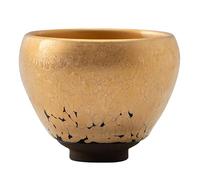 loeusjfnr Ceramic Tea Cup Tea Tasting Cup Home & Office Use Gold-Plated Iron Base Handcrafted Single Master's Cups for Tea