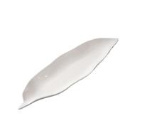 loeusjfnr Pasta Plates Creative Ceramic Fruit Dessert Plate Cold Dish Irregular Leaf Shaped Long White Pastry Chinese Tableware