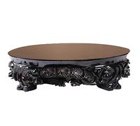 loeusjfnr Plant Pedestal Stand Bonsai Base Display Stand Odd Stone Ornaments Wood Oval Small Coffee Table for Home Office Decoration Pedestal Stands for Display