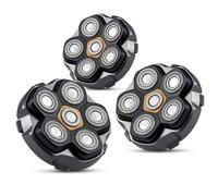 LOEVERY 6D Magnetic Shaving Head, Wet and Dry Shaving Head, Universal Quick Double Ring Head Shaver for Solimpia JoyKoi Singphere Doao AEXIRI Pack of 3