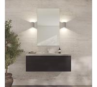 Loevschall Refine Mirror | Wall Mirror Silver with Frame | 60 x 100 cm | Decorative Mirror for Bathroom, Living Room, Bedroom & Hallway | Minimalist & Stylish Mirror Made of Brushed Brass